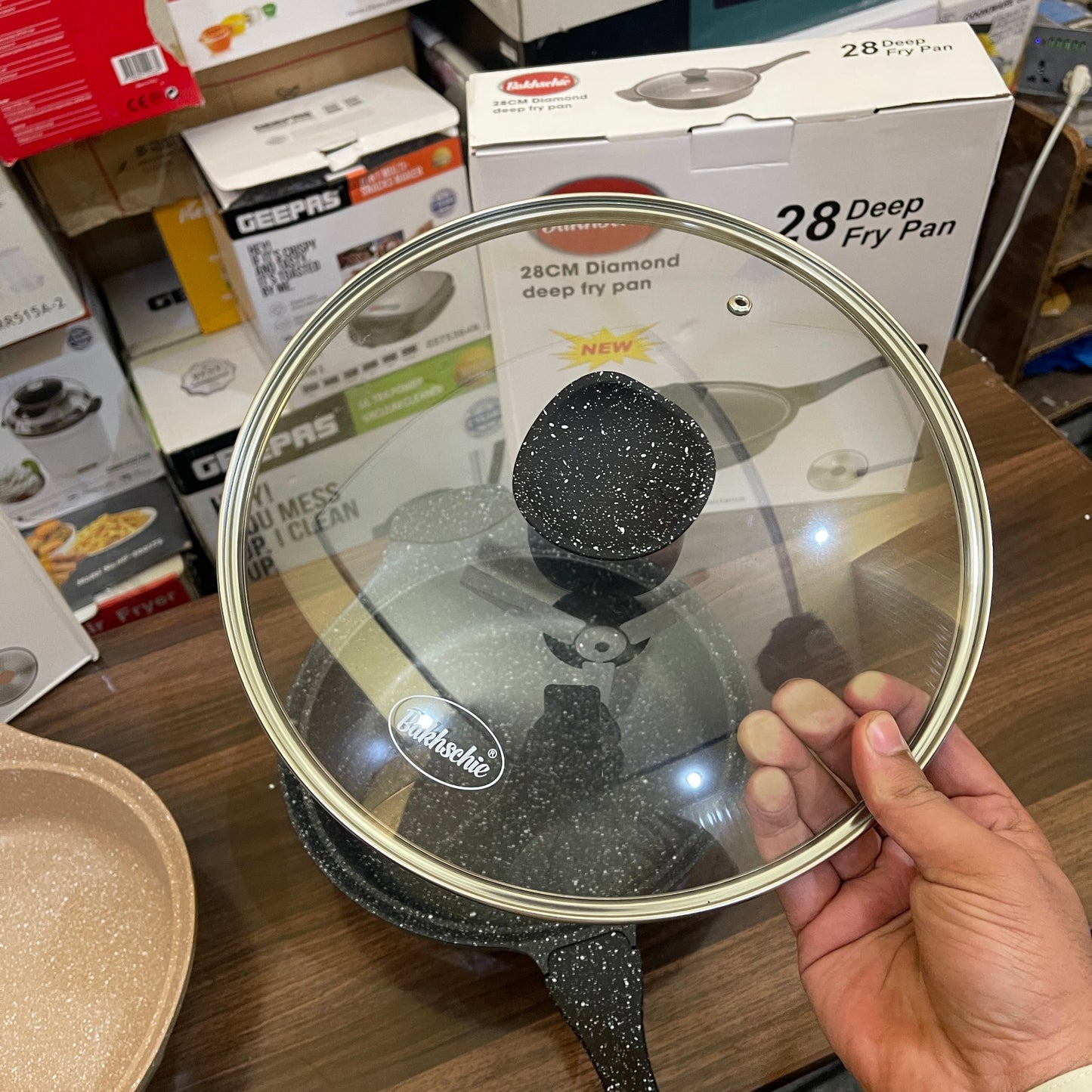 German Lot Imported Bakhschie 28cm Cooking fry pan with Glass Lid