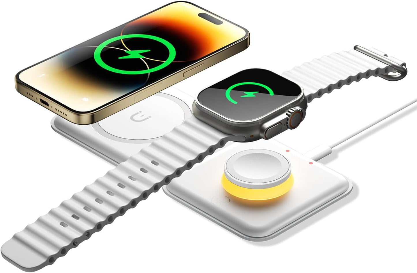 2 in 1 Foldable Fast Wireless Charger MagSafe Wireless Apple 25W Charging Station | USA Lot Imported