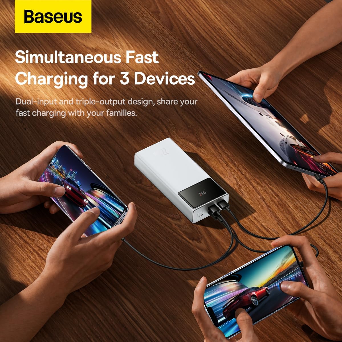 Baseus Star-Lord Digital Display 20000mAh Power Bank With Free 100W 3 in 1 Cable | Lot Imported