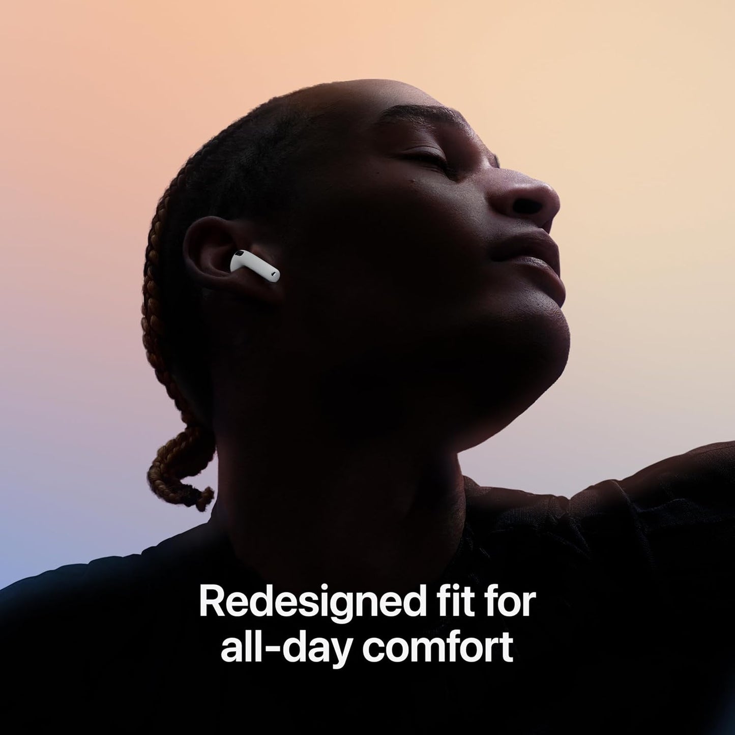 Apple AirPods 4 Wireless Bluetooth Earbuds with H2 Chip, USB-C Charging Case, Personalized Spatial Audio, Sweat & Water Resistant, 30 Hours Battery Life
