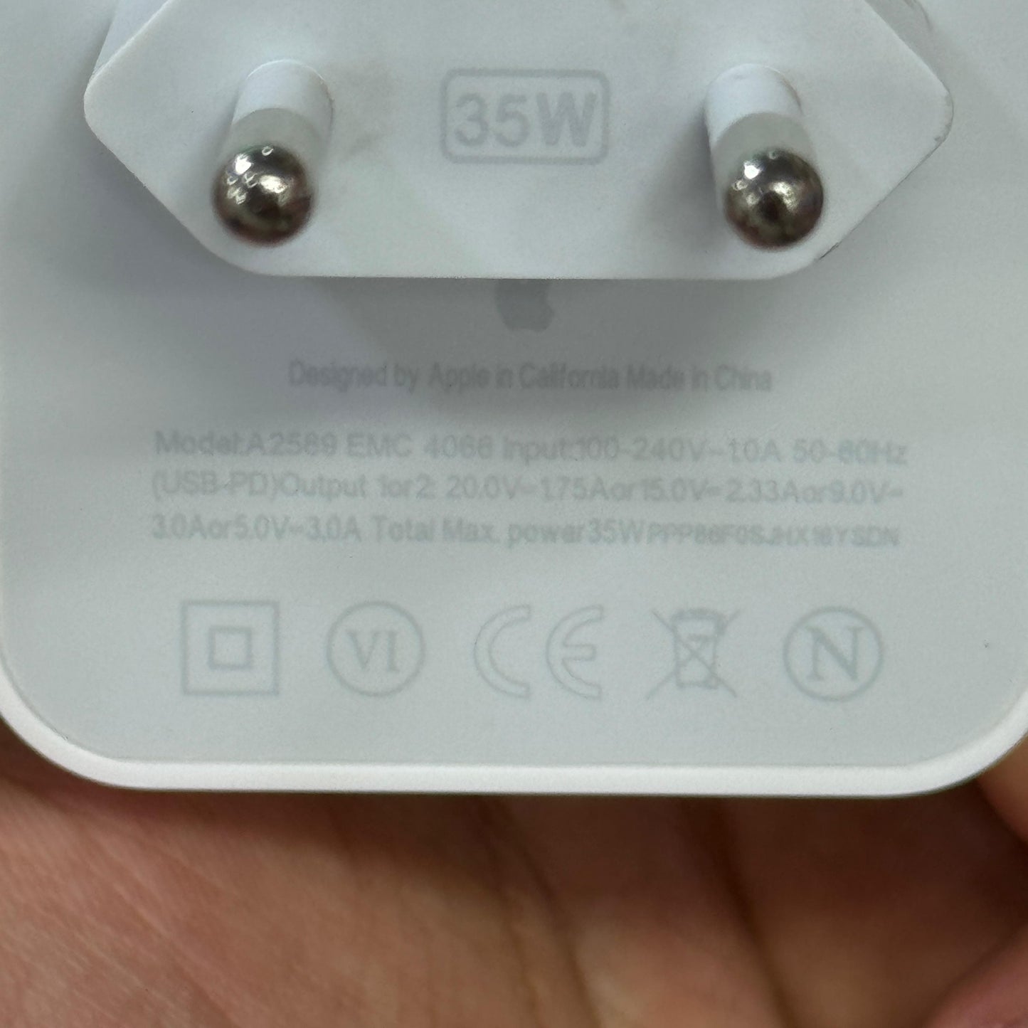 USA Lot Imported 100% Original Apple 35W Dual PD Fast Charger with Free 2 Cables