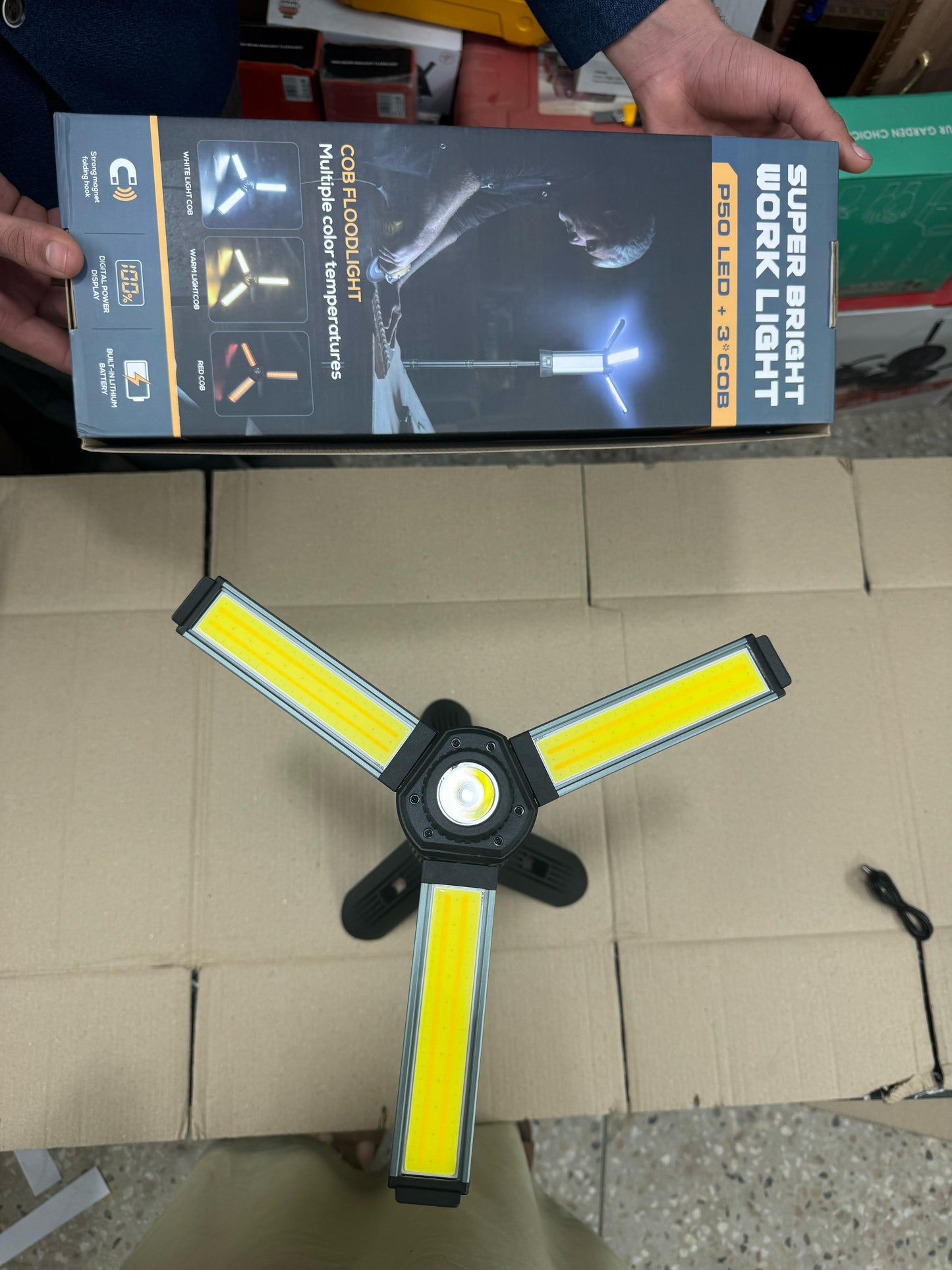 Rechargeable multifunction Work Light with Stand