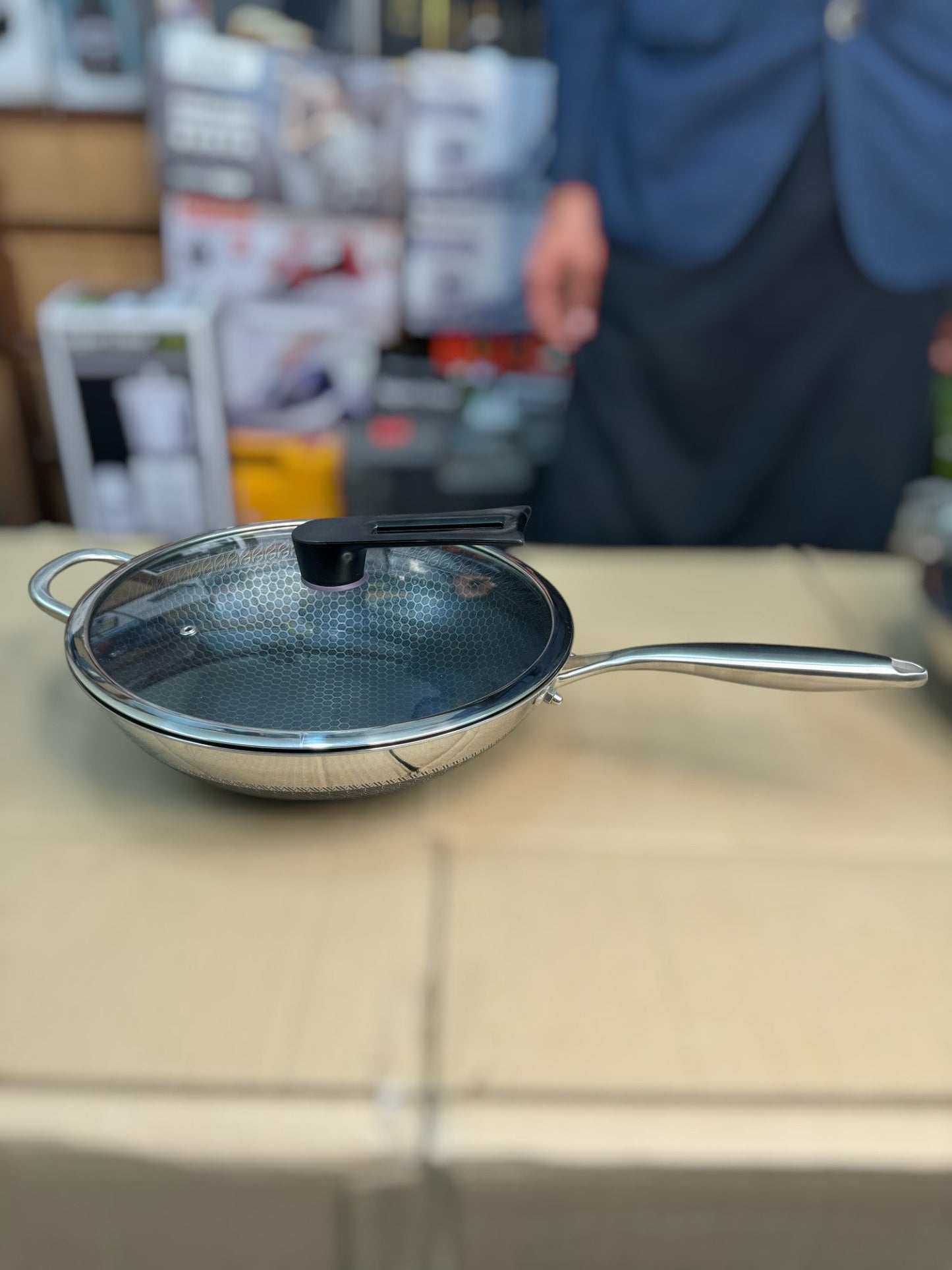 36cm Germany lesser honeycomb fry pan & handi