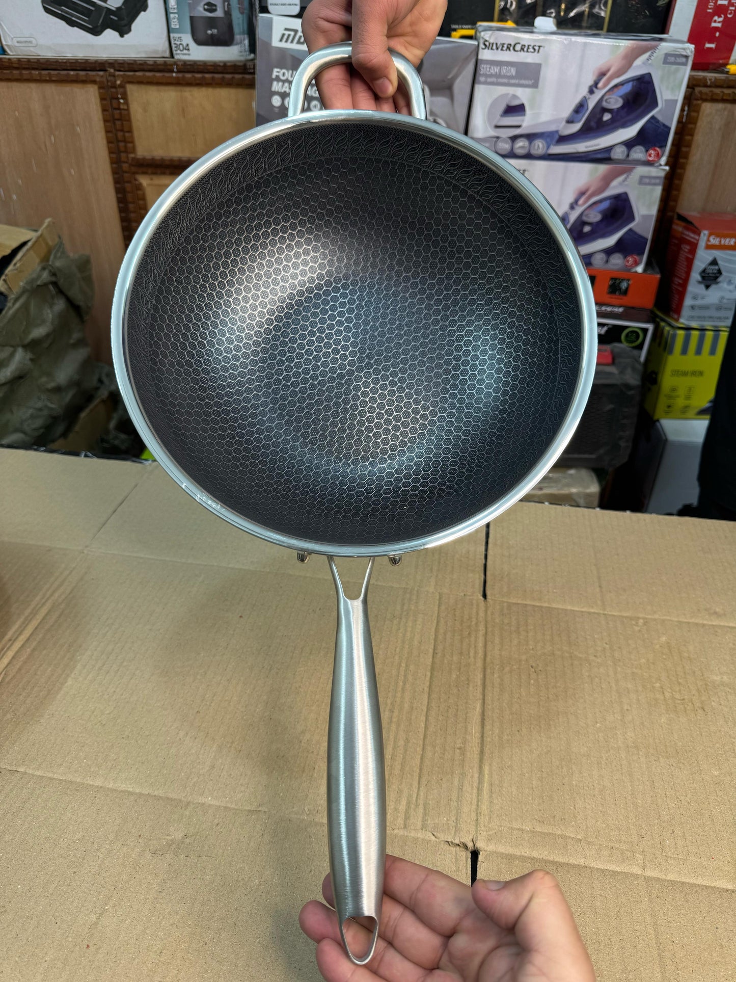36cm Germany lesser honeycomb fry pan & handi