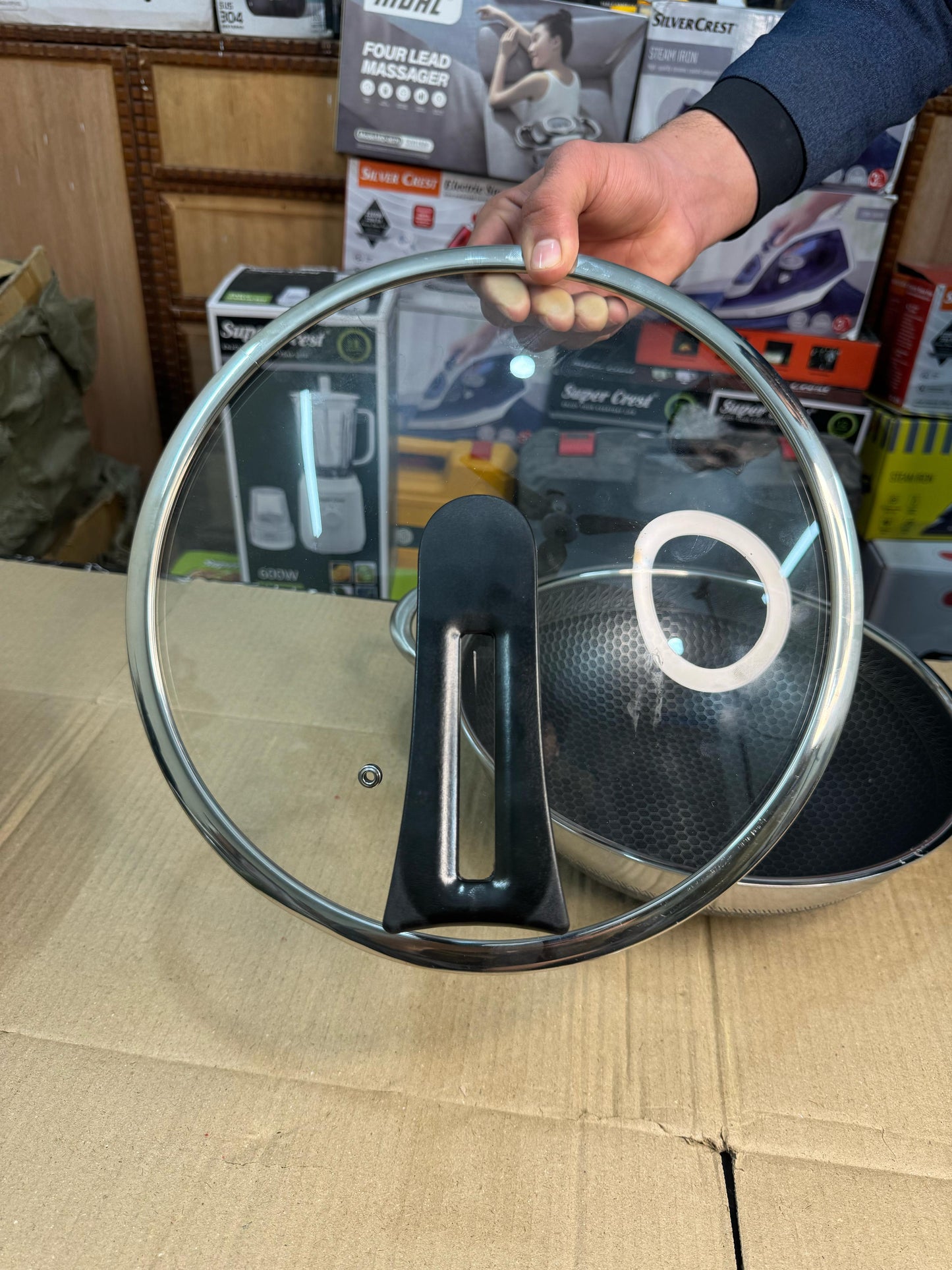 34cm Germany lesser honeycomb fry pan & handi