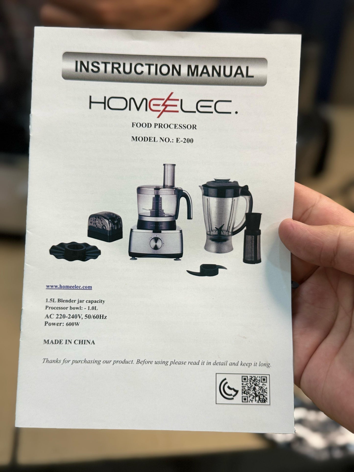 Home Elec Multifunctional Food Processor E-200