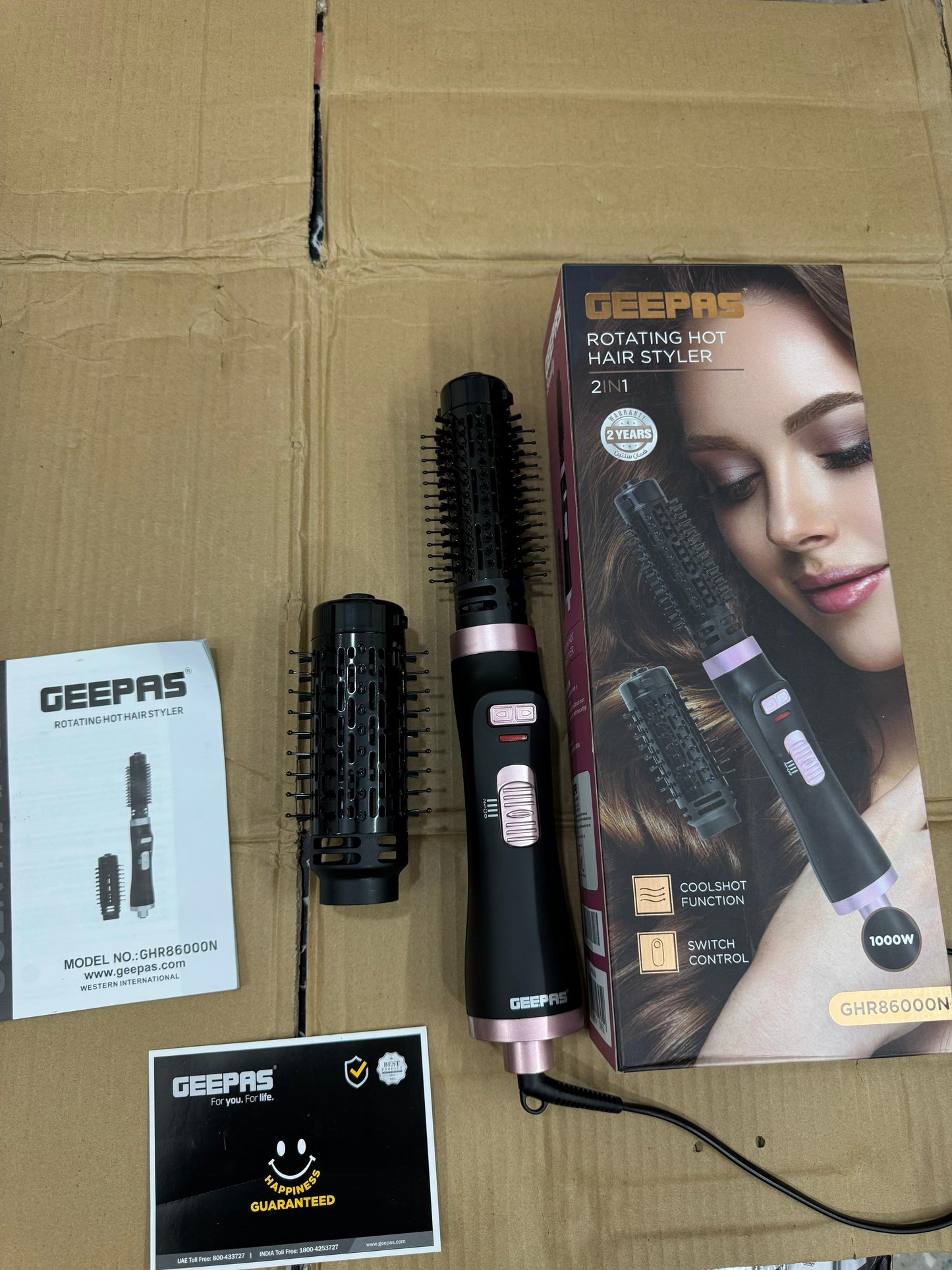 Geepas rotating hot hair styler GHR 86000N ( hair dryer)