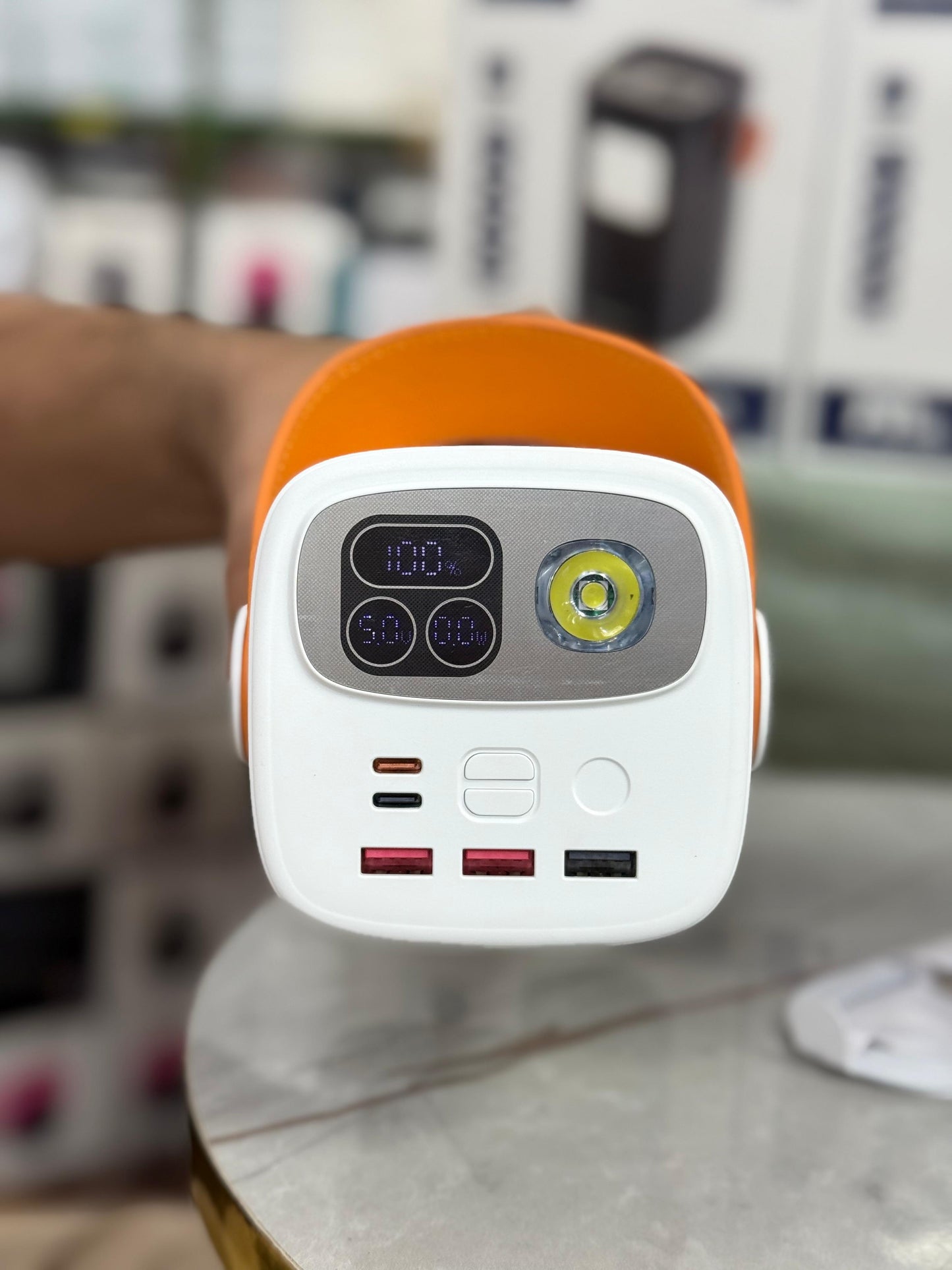 Made in Dubai 80000mAh PD 100W Power Bank – Ultra-Bright LED | 3-Device Fast Charging | FREE C-C Anti-Cut Cable