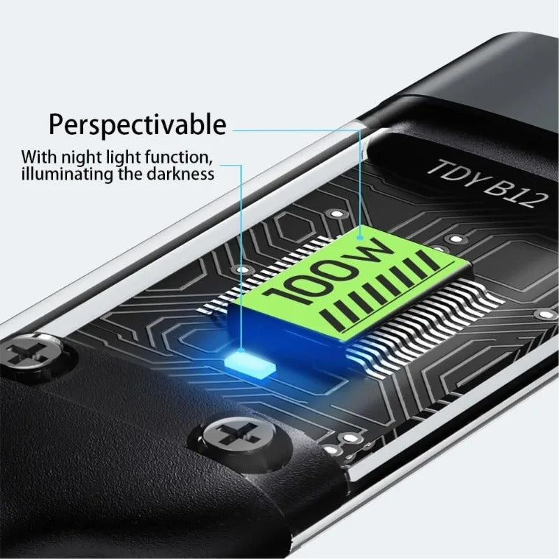 100W 3-in-1 10A Fast Charging USB To Type-C Micro & Lightening Cable Amazon Lot imported