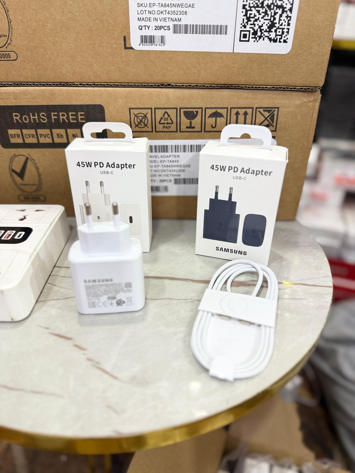 Samsung Original 45W Super Fast Charger | Made in Vietnam | USB-C PD 2.0 with Type-C to C Cable – Ultra-Fast Charging for Galaxy Devices