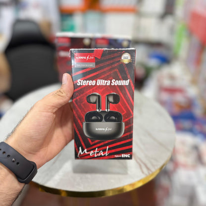 UltraSound Pro ENC Metal Wireless Earbuds – Made in Dubai | Hybrid Stereo Sound | Noise Isolation