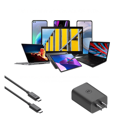 Motorola TurboPower 68W Wall Charger with 6.5 Amp USB-C Cable