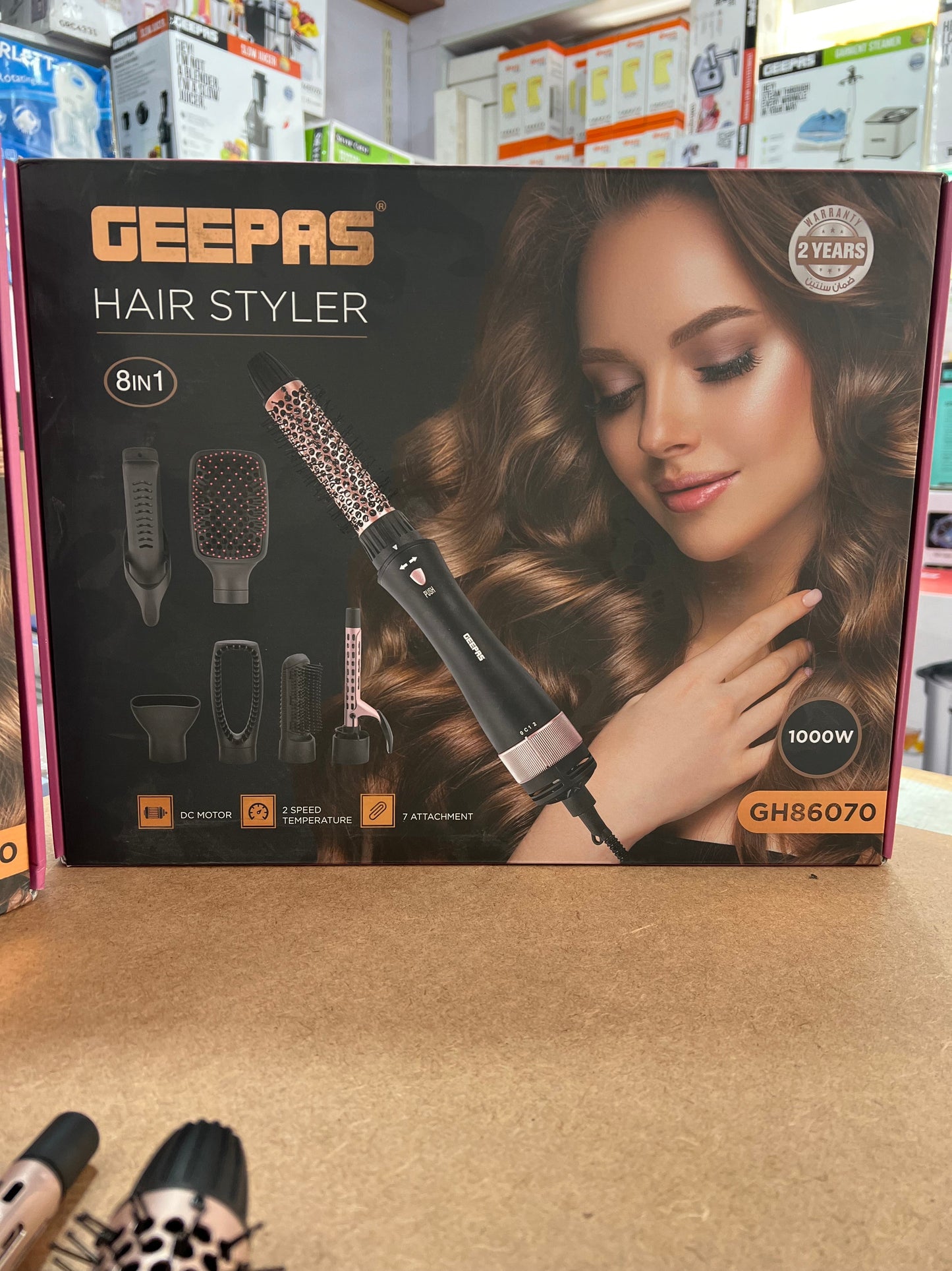 Geepas 8 in 1 hair styler set GH 86070 ( 2 year warranty)(hair dryer)