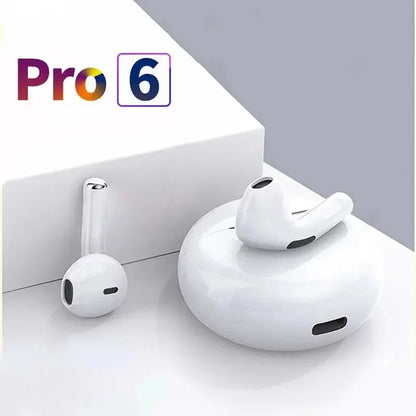 NEW Original Air Pro 6 TWS Wireless Earbuds – Bluetooth In-Ear Headphones with Mic, Sport Headset Compatible with Xiaomi & More