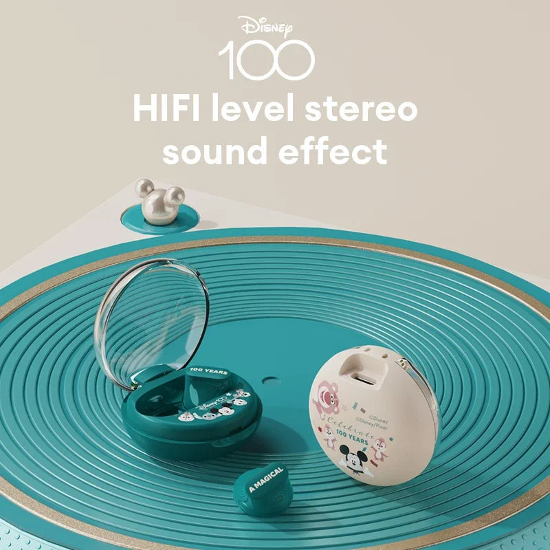 Choice Disney QS-T1 Earphone Bluetooth 5.3 Wireless Headphones Low Latency Earbuds HIFI Stereo Sound 100th Anniversary Model