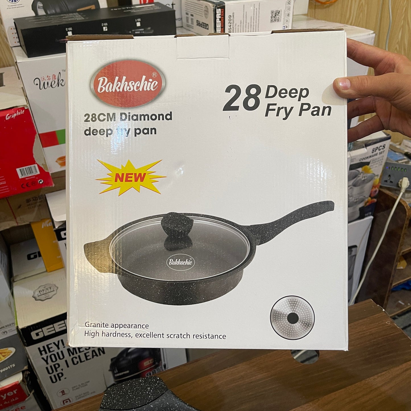 German Lot Imported Bakhschie 28cm Cooking fry pan with Glass Lid