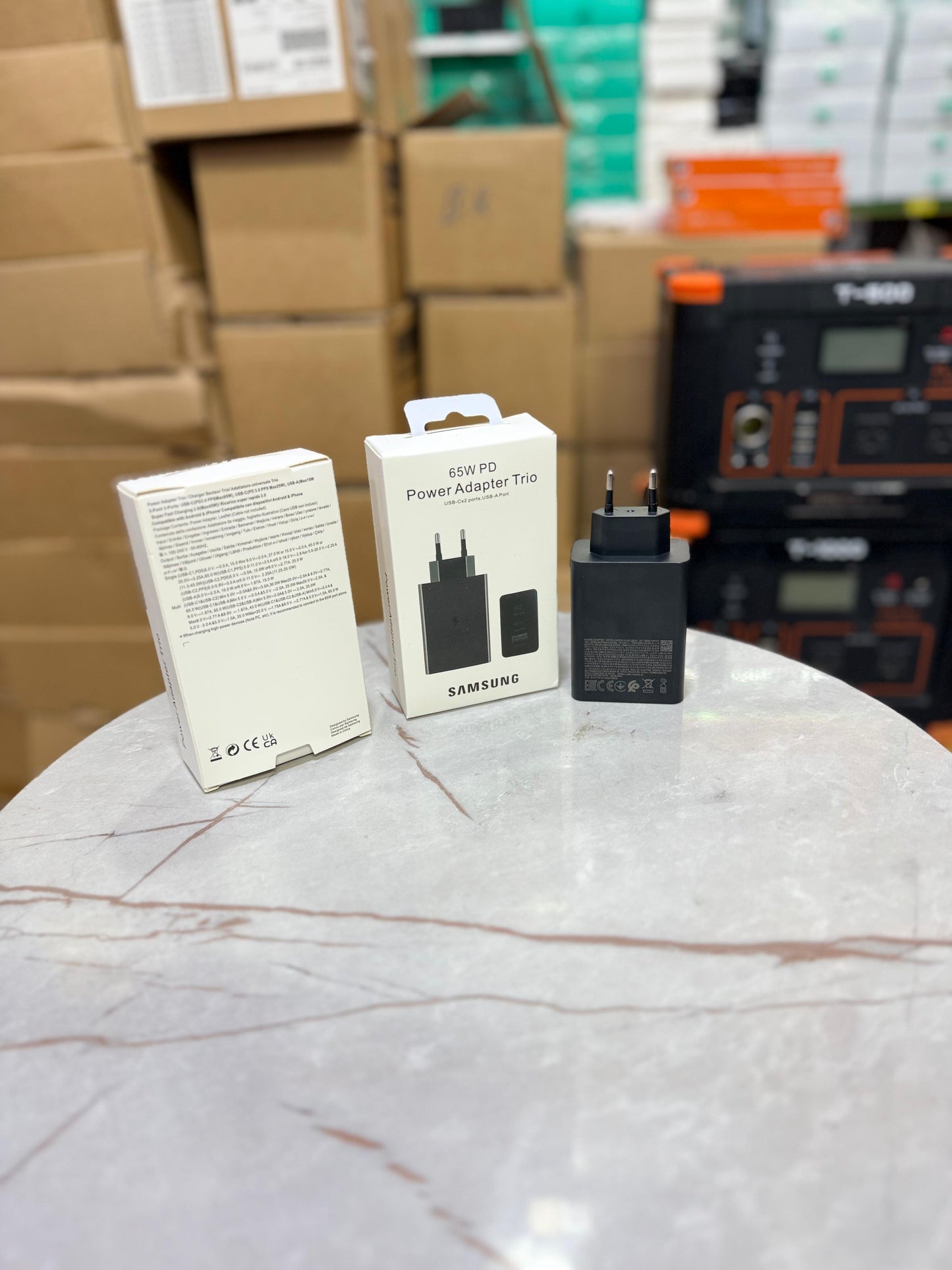 Samsung Premium 65W Power Adapter Trio | Super Fast Charging 3-Port Charger (2x USB-C + 1x USB-A) – All-in-One Charging Solution