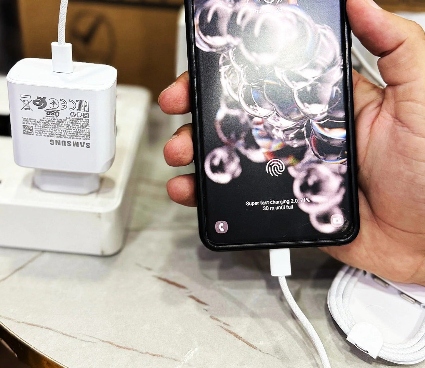 Samsung Original 45W Super Fast Charger | Made in Vietnam | USB-C PD 2.0 with Type-C to C Cable – Ultra-Fast Charging for Galaxy Devices