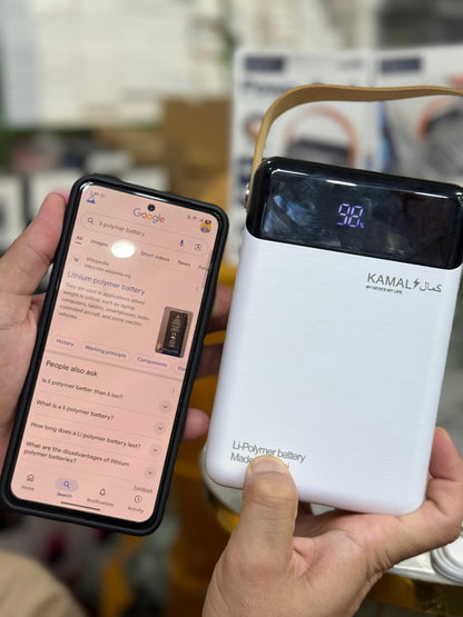 Dubai-Made | 160000mAh Power Bank –  6 Outputs | LED Lamp | Smart Display  | Overload & Temp Protected + FREE Type-C to C Anti-Cut Cable