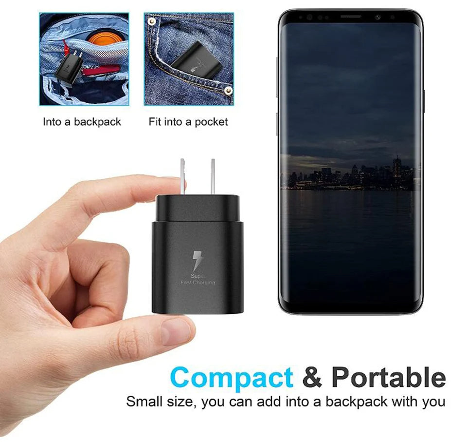 Samsung 25W Super Fast Charger USB-C PD 3.0 PPS Adapter made in Vietnam