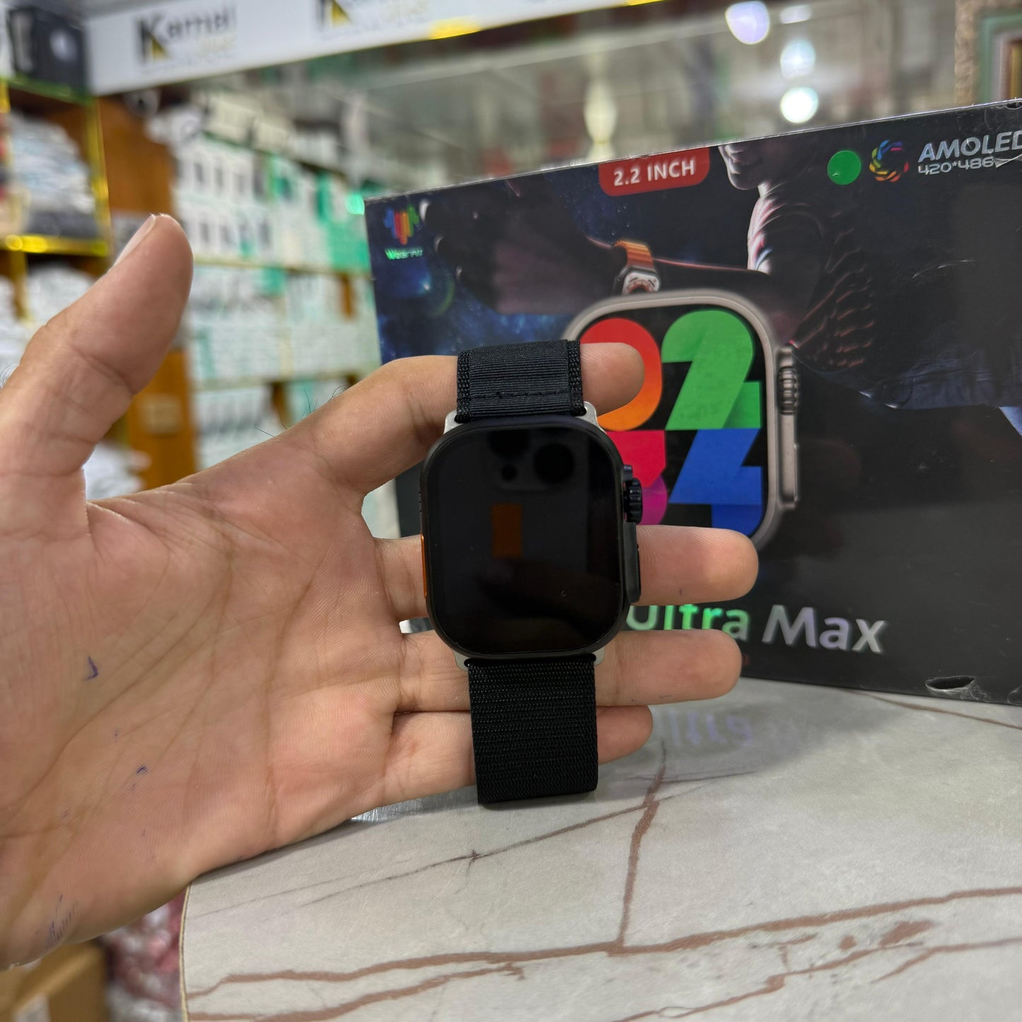 HW9 Ultra Max Smart Watch – 2.2" AMOLED Display, Bluetooth Calling, Wireless Charging, Fitness Tracker | Wearfit Pro App | Android & iOS Compatible