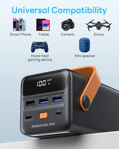 Power Bank 50000mAh PD 65W USB C Portable Charger with LED Display Fast Charging Compatible with Laptop MacBook & Smartphones