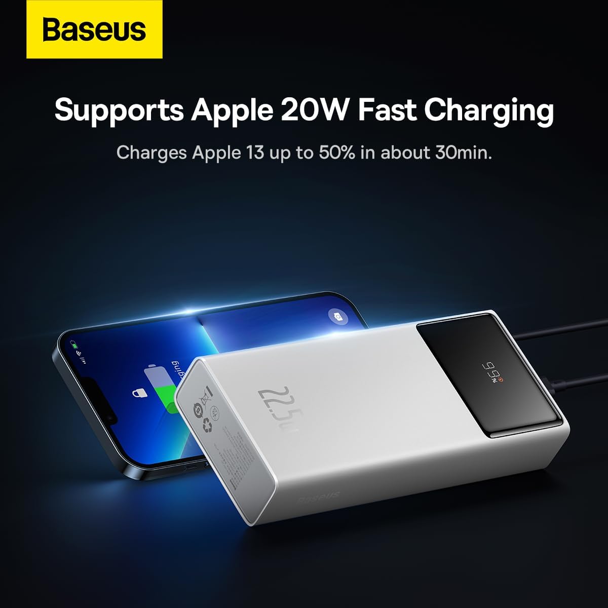 Baseus Star-Lord Digital Display 20000mAh Power Bank With Free 100W 3 in 1 Cable | Lot Imported