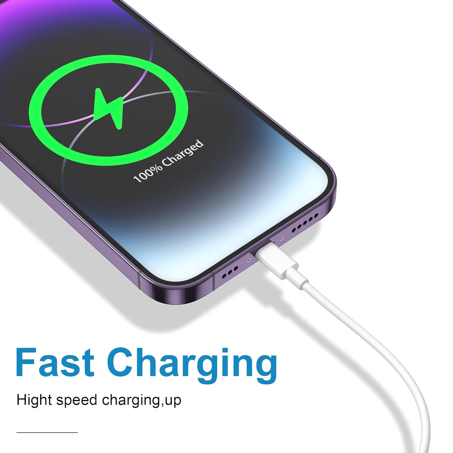 USB-C to USB-C Fast Charging Cable – Compatible with Apple Chargers | High-Speed Power Cord