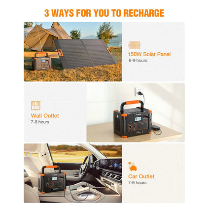 GRECELL 1000W Portable Power Station – 882Wh Solar Generator with AC/DC/USB Ports, Backup Lithium Battery for Camping, Outdoors, Emergency, CPAP, RV