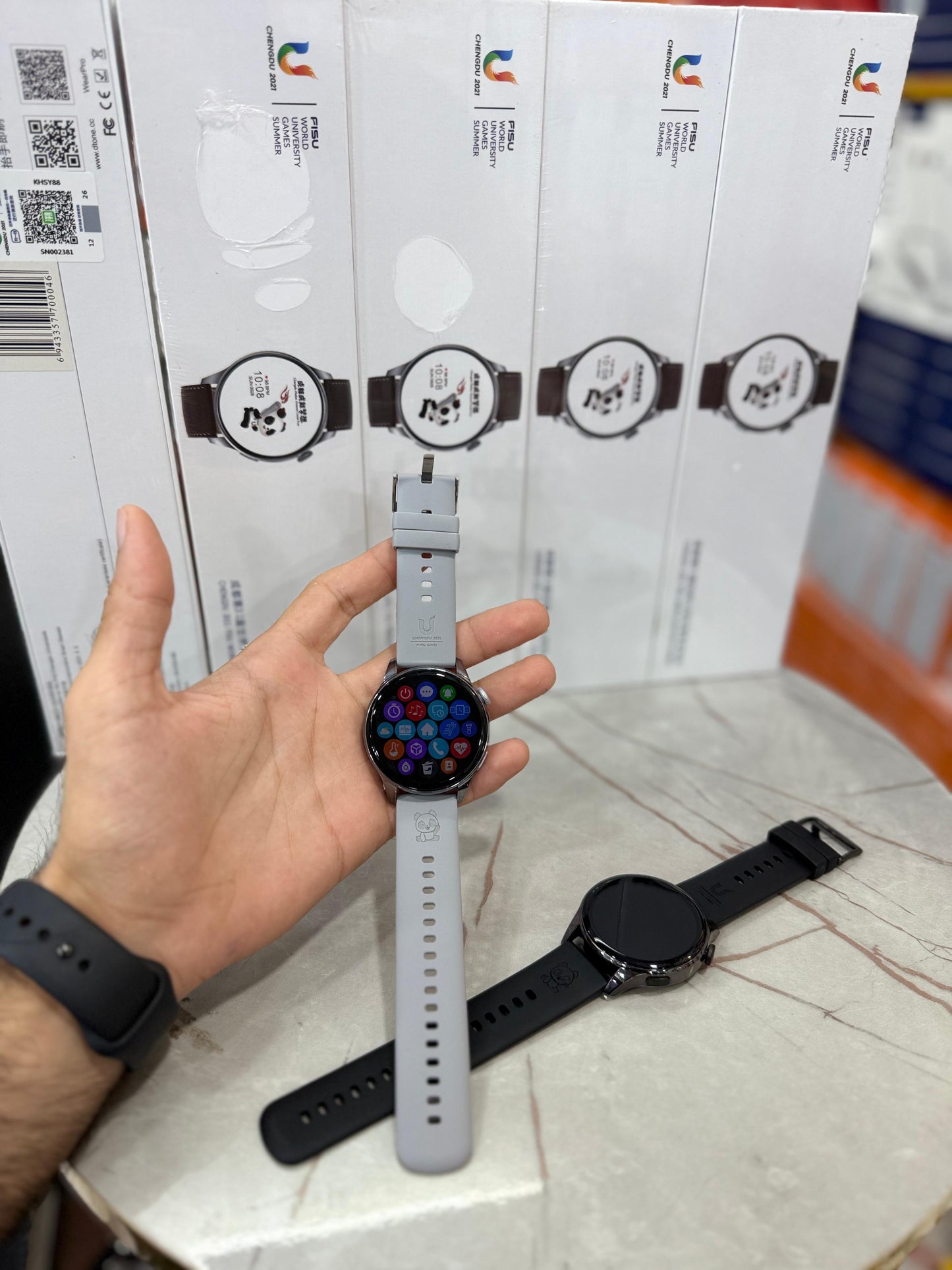 SmartGo Panda Edition Smartwatch – NFC | Leather Strap | Limited Sports Design