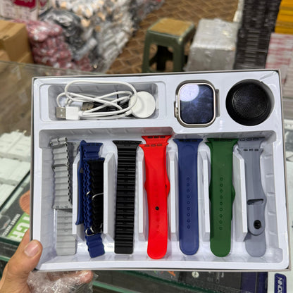 Crown K16 Ultra 2 Smart Watch 10-in-1 Gift Set with Mini Bluetooth Speaker – Compatible with Android & iOS