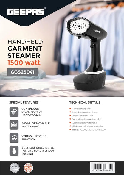 Geepas Handheld Garment Steamer GGS 25041
