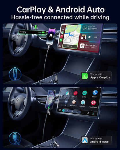 Amazon Lot Imported 4-in-1 65W 3FT USB-C Fast Charging Cable, Nylon Braided, Lightning/Type-C/USB-A Ports, 480Mbps Data Sync