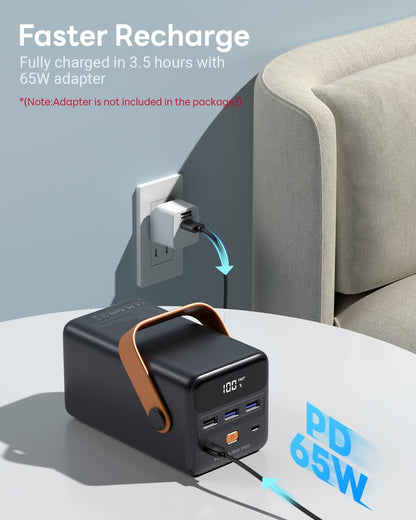Power Bank 50000mAh PD 65W USB C Portable Charger with LED Display Fast Charging Compatible with Laptop MacBook & Smartphones