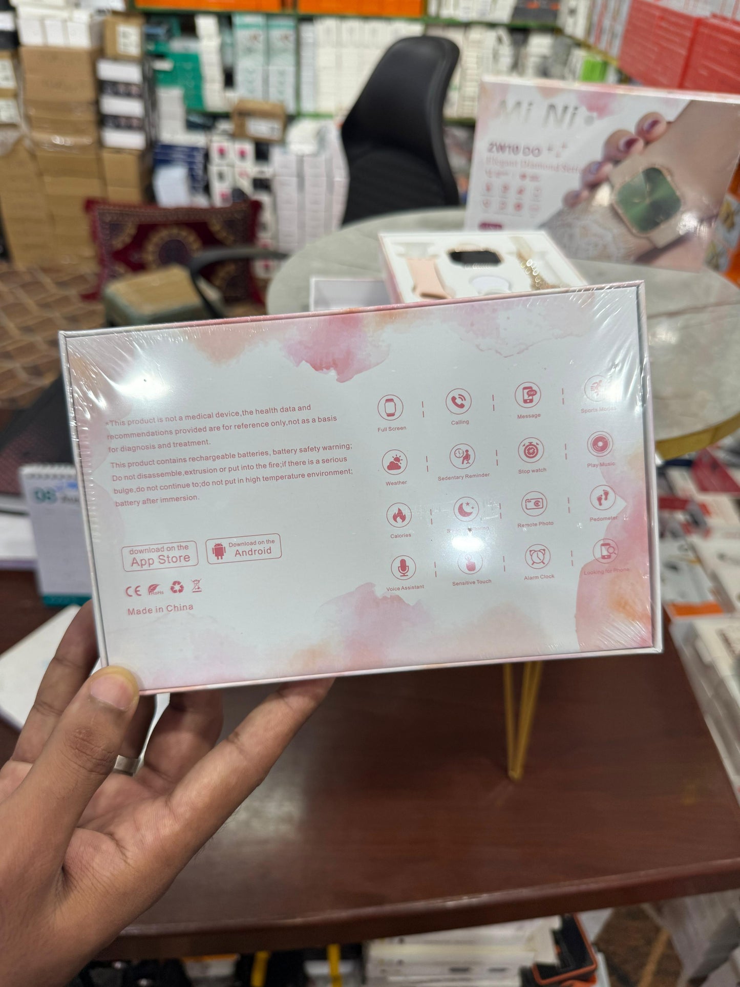 Mi Ni ZW10 Diamond Smartwatch + Luxury Analog Watch for Women – Combo Gift Set, Fitness Tracker, Stylish & Elegant Design