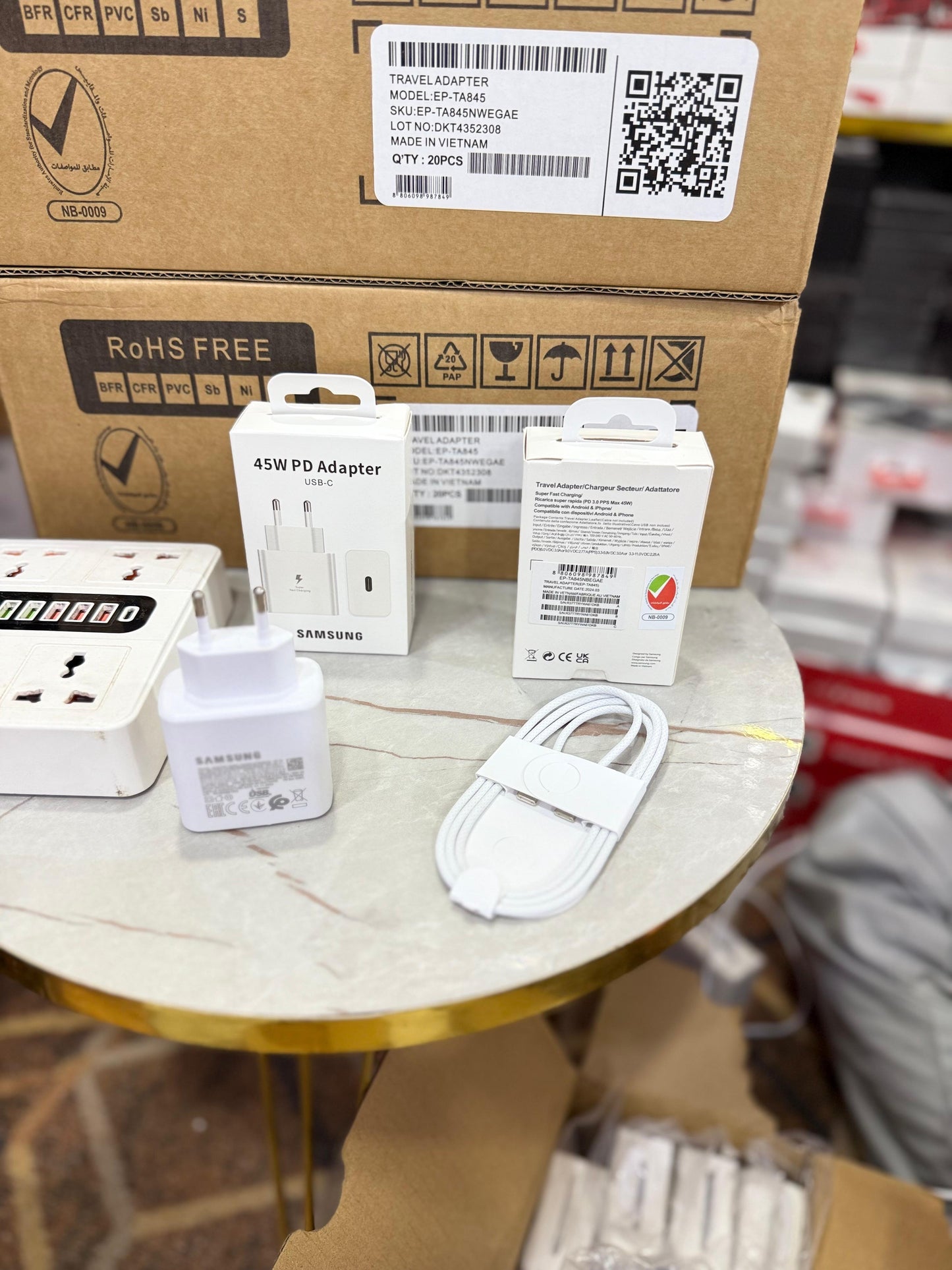 Samsung Original 45W Super Fast Charger | Made in Vietnam | USB-C PD 2.0 with Type-C to C Cable – Ultra-Fast Charging for Galaxy Devices