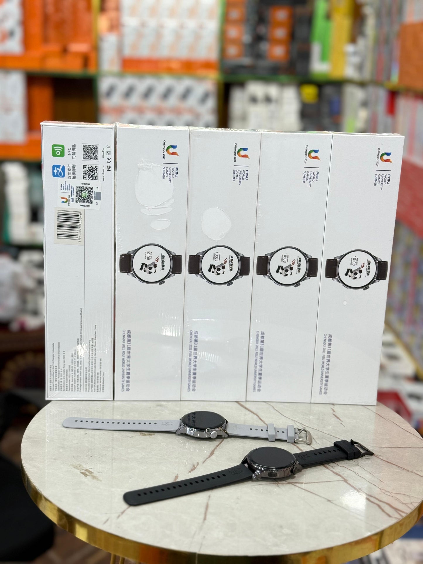 SmartGo Panda Edition Smartwatch – NFC | Leather Strap | Limited Sports Design