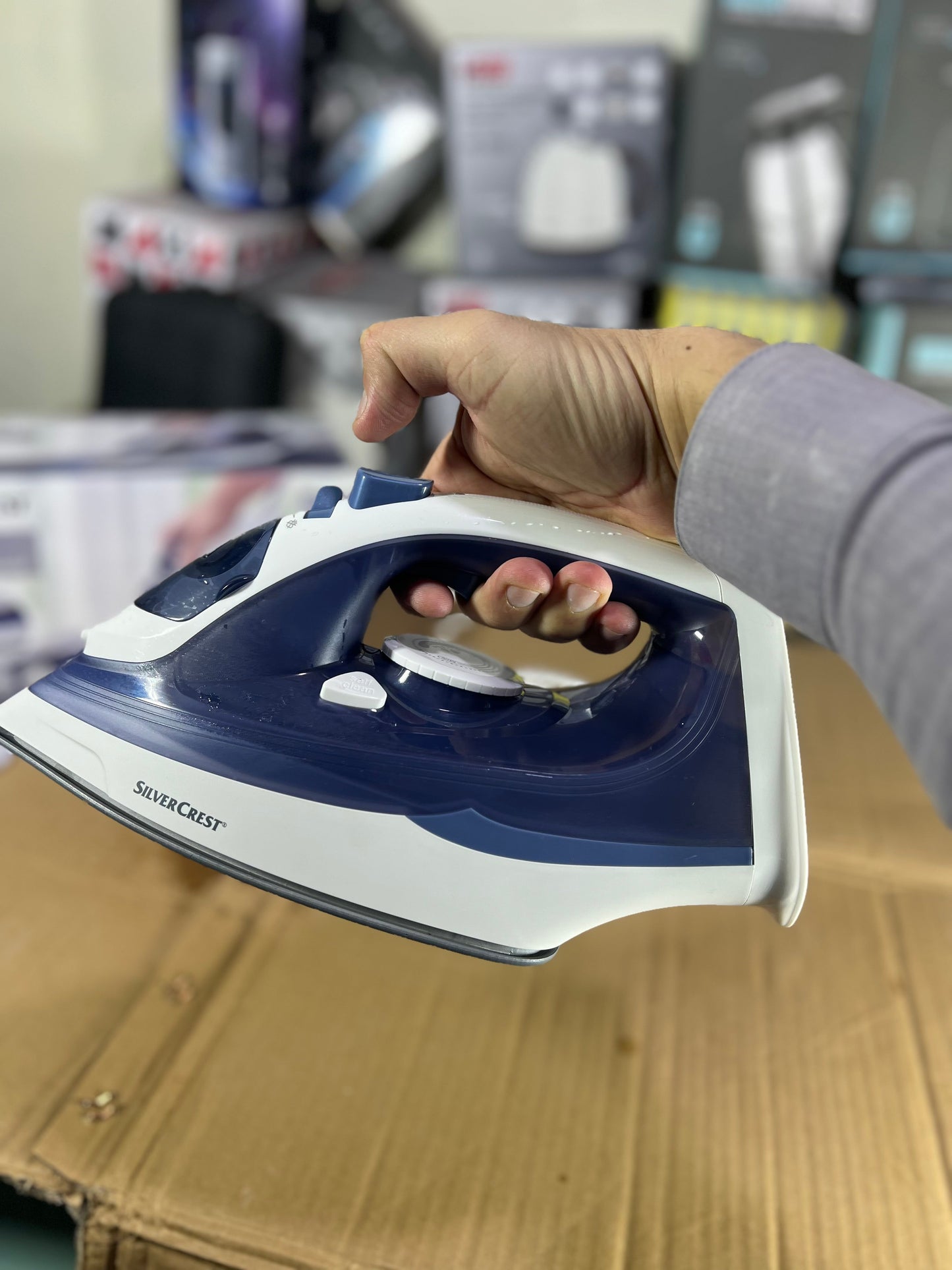 Original silver crest Germany steam iron Gray sole plate