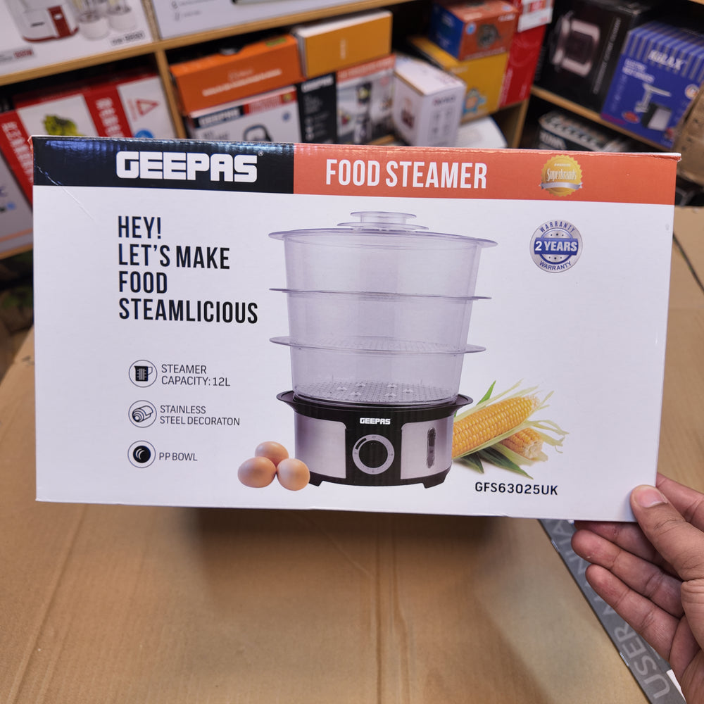 Geepas 12L Food Steamer GFS63025UK ( 2 year warranty)