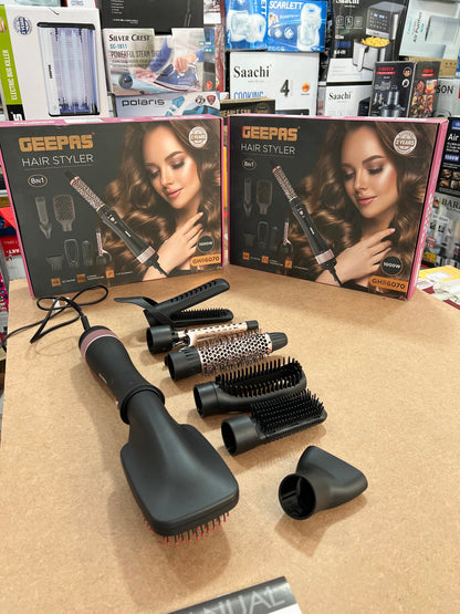 Geepas 8 in 1 hair styler set GH 86070 ( 2 year warranty)(hair dryer)