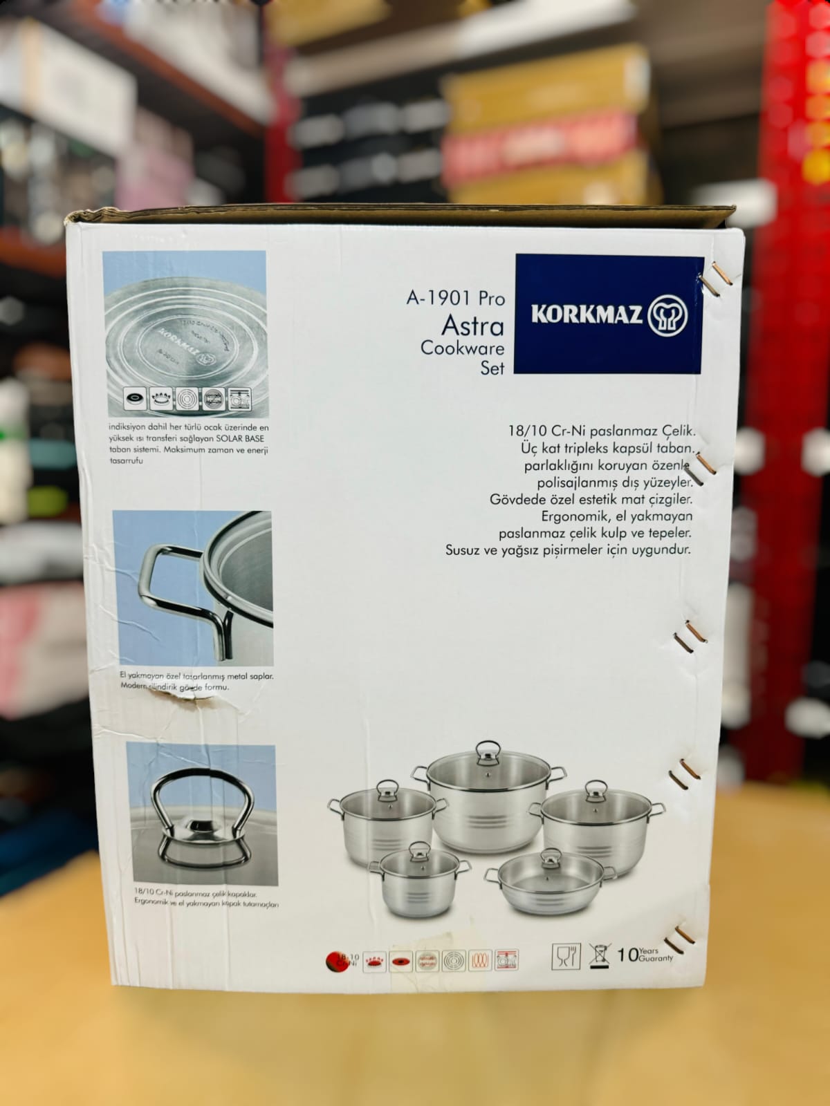 Korkmaz Turkey Astra A-1901 Cookware Set Cr-Ni