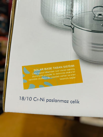 Korkmaz Turkey Astra A-1901 Cookware Set Cr-Ni