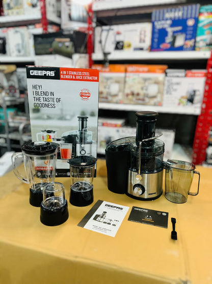 GEEPAS 800W 4 in 1 Blender & Juicer Extractor GSB 44016