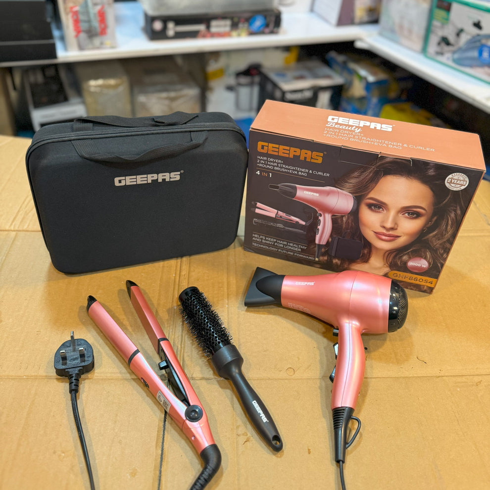 Geepas 4 in 1 Hair Styler Set GHF86054 ( 2 year warranty)(hair dryer)