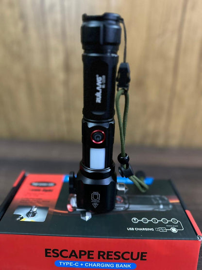 5 in 1 multifunctional torch 1km  range