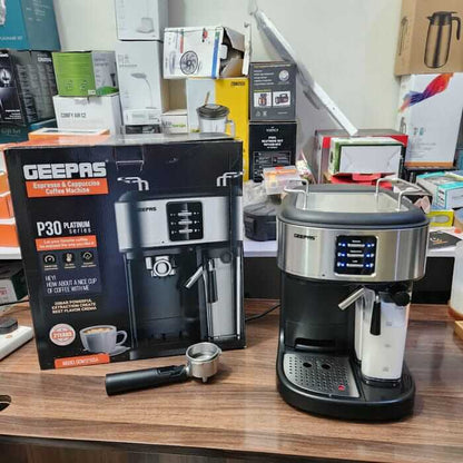 Geepas Espresso & Coffee Maker Machine p30 (2 years Warranty)