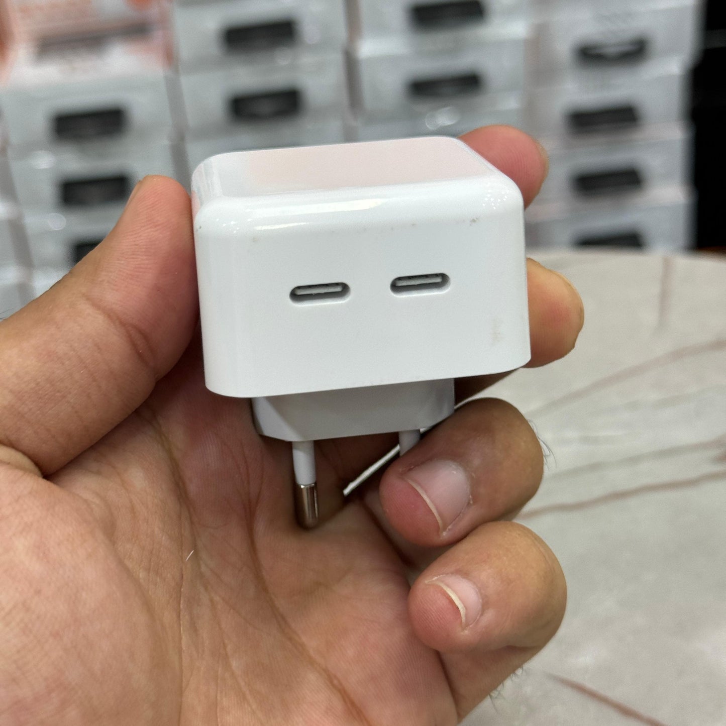 USA Lot Imported 100% Original Apple 35W Dual PD Fast Charger with Free 2 Cables