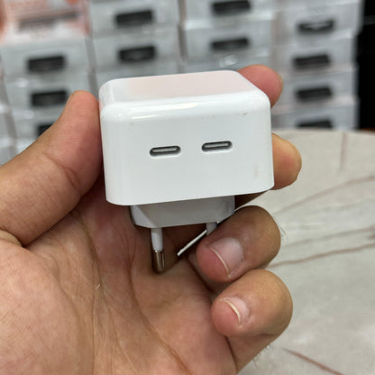 USA Lot Imported 100% Original Apple 35W Dual PD Fast Charger with Free 2 Cables