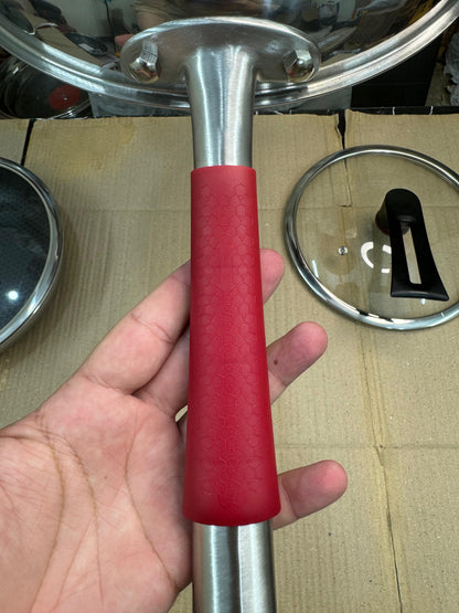 Honeycomb lesser coating flat Fry Pan with lid