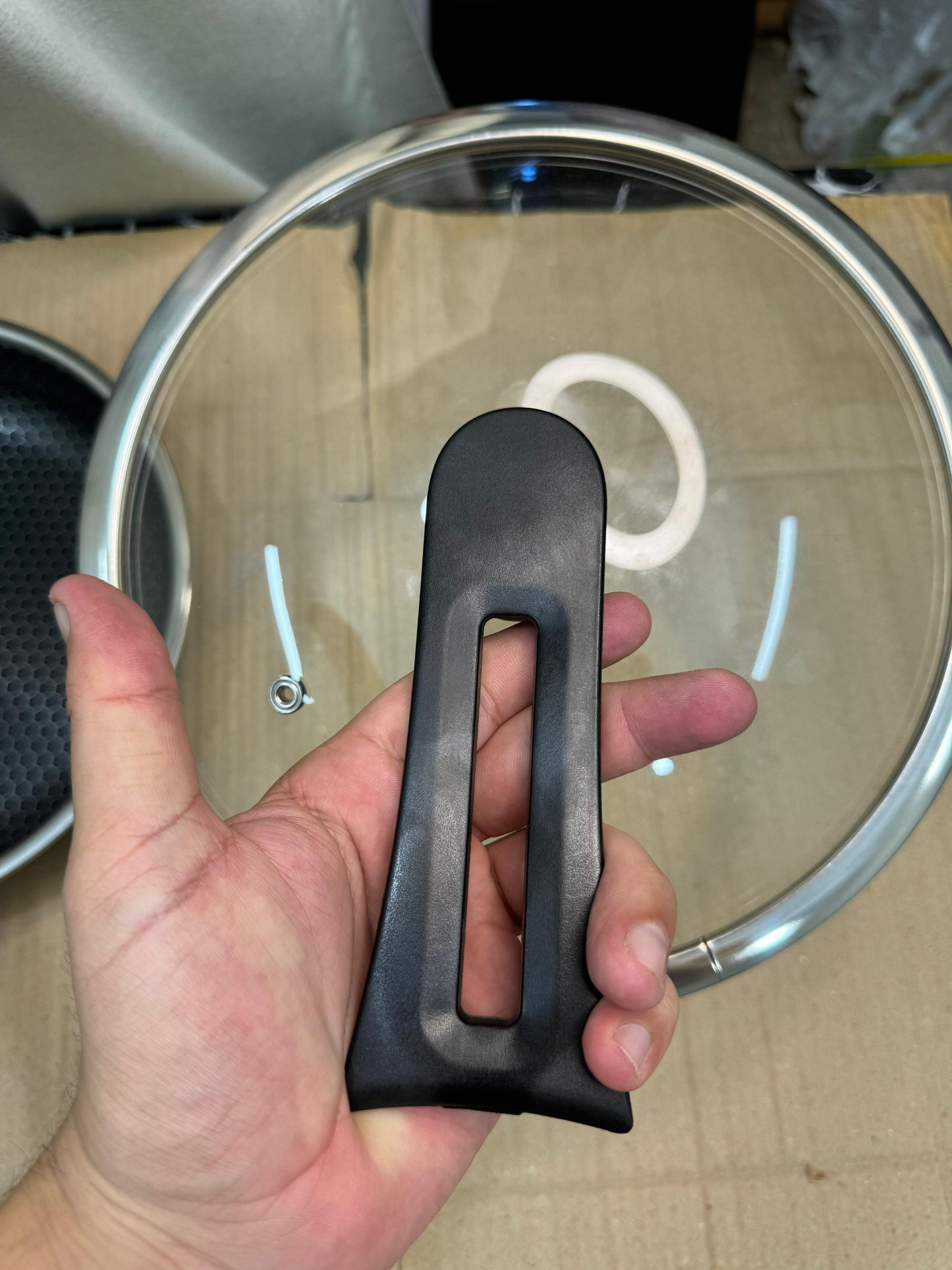 Honeycomb lesser coating flat Fry Pan with lid